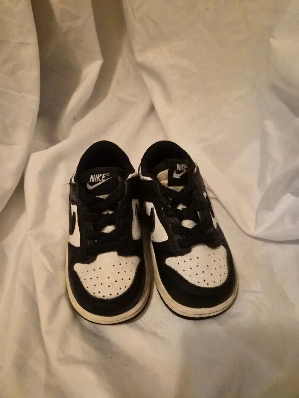 Nike Dunk Low Panda Toddler Shoes Size 5C Black White Leather Classic Sneakers